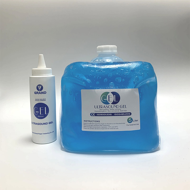 Átlátszó és kék gél